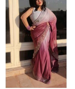Branded Wine Grey Color Saree With Diamond Borders