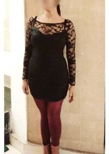 Brand New Black Lace Bodycon Black Short Dress