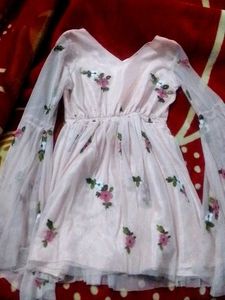 Pink Embroidery Dress