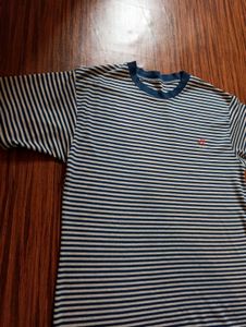 blue striped T Shirt