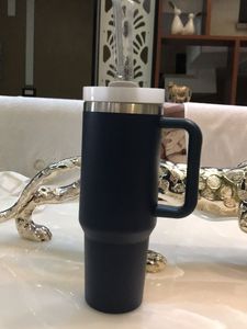 Navy Insulated Tumbler with Handle