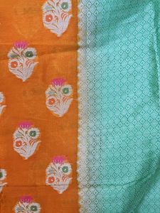 Orange Banarasi Saree
