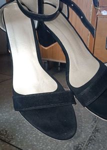 Black Block Heel Sandals