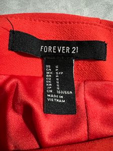 Red Asymmetrical Mini Skirt Size S