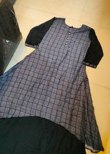Stylish Grey &amp; Black Kurta
