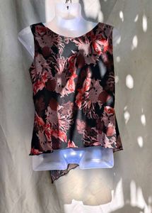 571210. Floral Print Sleeveless Top