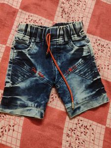 Denim half pant