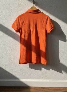 Orange Woodland Polo Neck Top