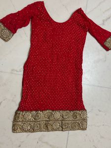 Red Embroidered Suit