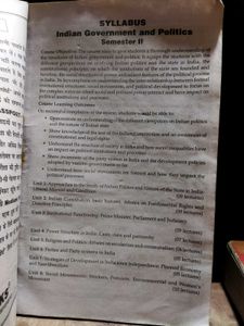 Indian Government And Politics (Pol Sci )
