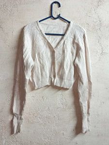 Trendy Women's Crop Cardigan Sweater