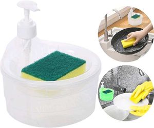 Rotating Cleaning Brush With Kitchen Soap Dispense
