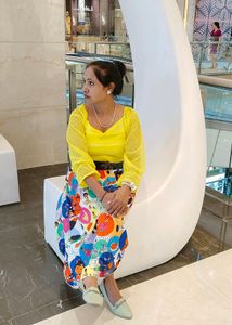 Funky Colorful  Yellow Top