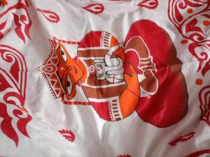 Beautiful Hand Printed Khadi Cotton Saree