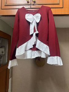 Burgundy Bow Lounge Set