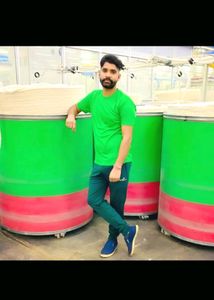 InkTees Men Round Neck Polyester Green Tshirt