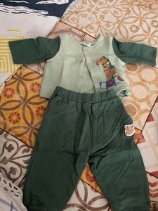 New Born Baby Suit Green Colour
