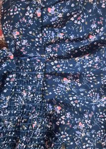 Navy Blue Square Neck Top