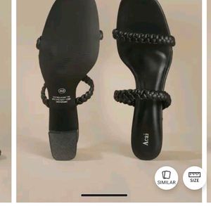 Chic Black Braided Heels