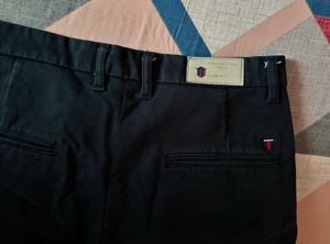 Louis Philippe Navy Blue Formal Pants