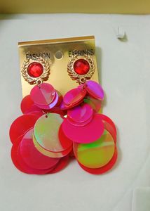 Combo Of 3 Earrings Red And Silver