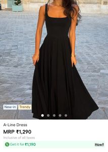 Elegant Black A-Line Dress