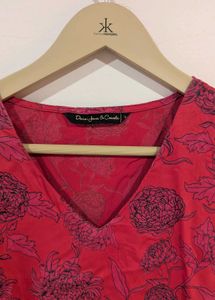 Flared Floral Party Top