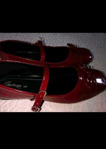 Cherry Red Marry Jane Flats