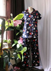 Heart Print Pajama Set
