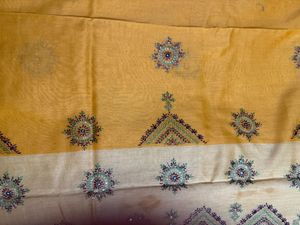 Cotton Silk Handemroidery Saree