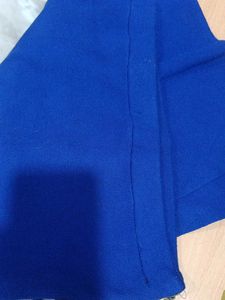 Blue Zipper Mini Skirt