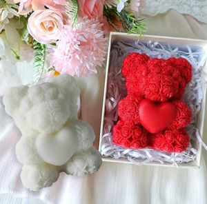 Handmade Rose Teddy Scented Candle 🧸🕯️