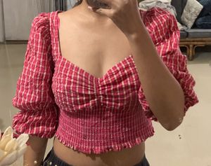 Checkered Crop Top