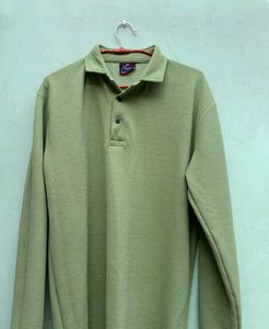 Green Arodha Vintage Long Sleeve Polo Shirt