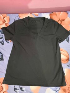 Black V-Neck T-Shirt