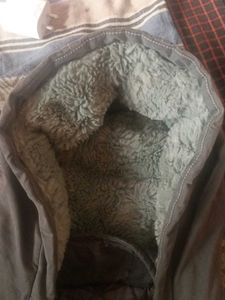 Olive Green Hooded Cropped Jacket