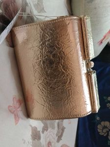 Metallic Rose Gold Crossbody Bag