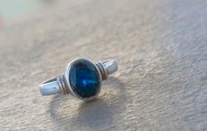 Blue Stone Original Silver Ring