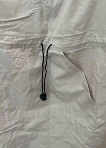 Chic Beige Overall Mini Dress - Good Condition