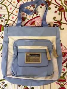 Stylish Two-Tone Tote Bag