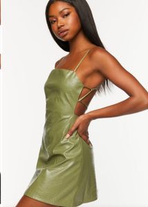 Forever 21 Faux Croc Backless Mini Dress