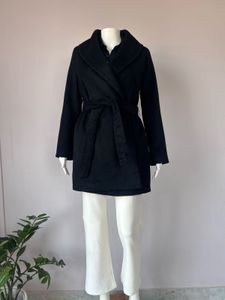 Black Wrap Overcoat