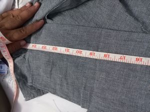 Black And White Small Checks Kurta