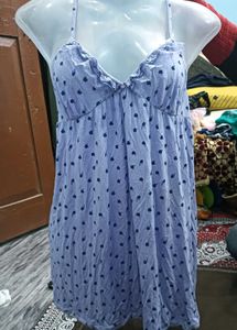 Cute Blue Polka 🔥Dress38,40