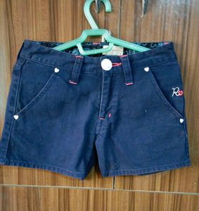 Navy Blue Mini Shorts