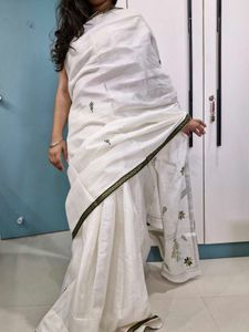Silk Embroidery Saree For Women.