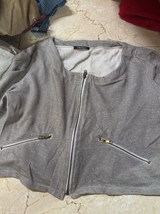 Gray Zip-Up Jacket