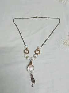 White Golden Necklace