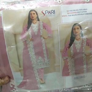 Organza Fabric Unstitched Pakistani Suit