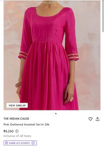 The Indian Cause Pink Gathered Anarkali Set